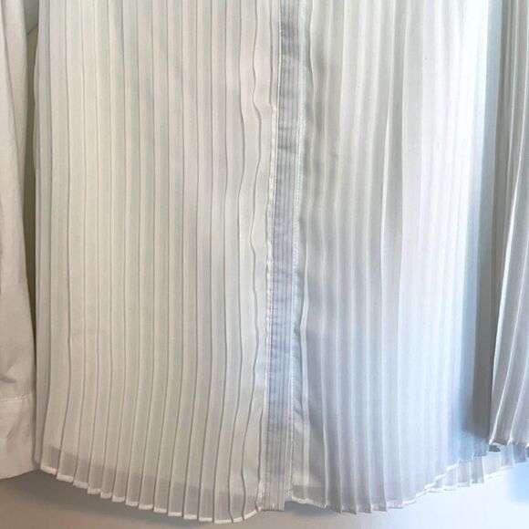 RACHEL Rachel Roy pleated detailed white blouse S - Picture 2 of 13